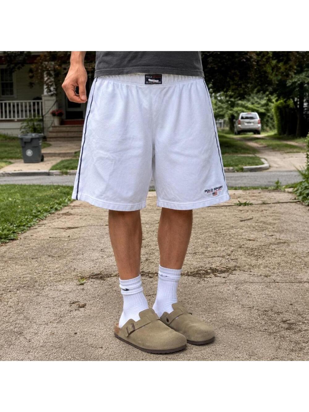 Fire super clean Vintage Polo Ralph Lauren polo sport baggy Y2K sweat shorts.